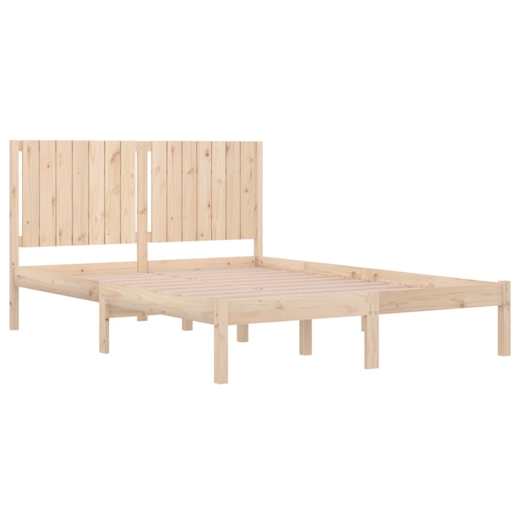 sengeramme uden madras 160x200 cm massivt fyrretræ
