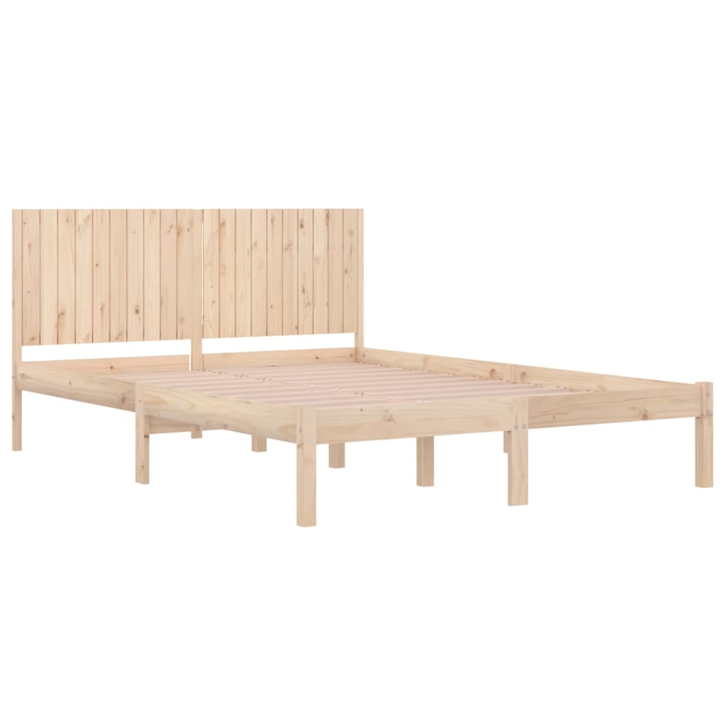 sengeramme uden madras 200x200 cm massivt fyrretræ