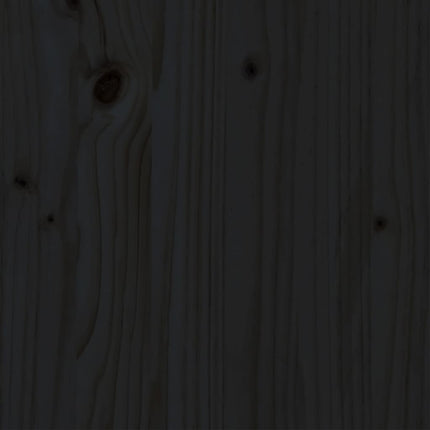 sengeramme 200x200 cm massivt fyrretræ sort
