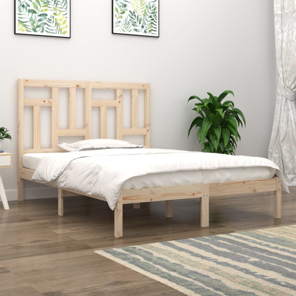 sengeramme uden madras 160x200 cm massivt fyrretræ