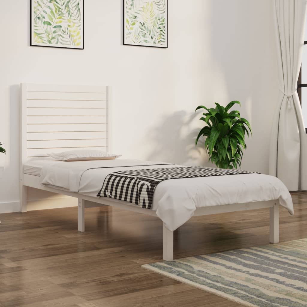 sengeramme 75x190 cm Small Single massivt træ hvid