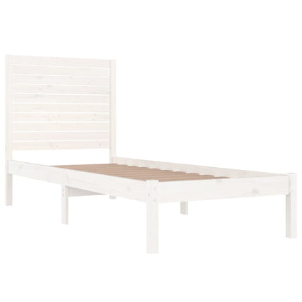sengeramme 90x190 cm Single massivt træ hvid