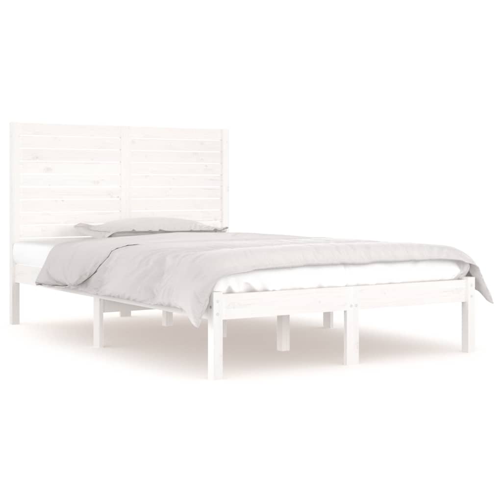 sengeramme 140x190 cm massivt træ hvid