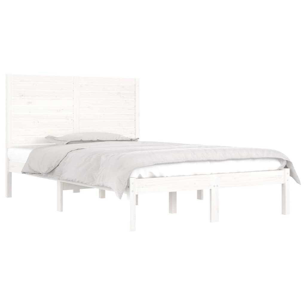 sengeramme 140x190 cm massivt træ hvid