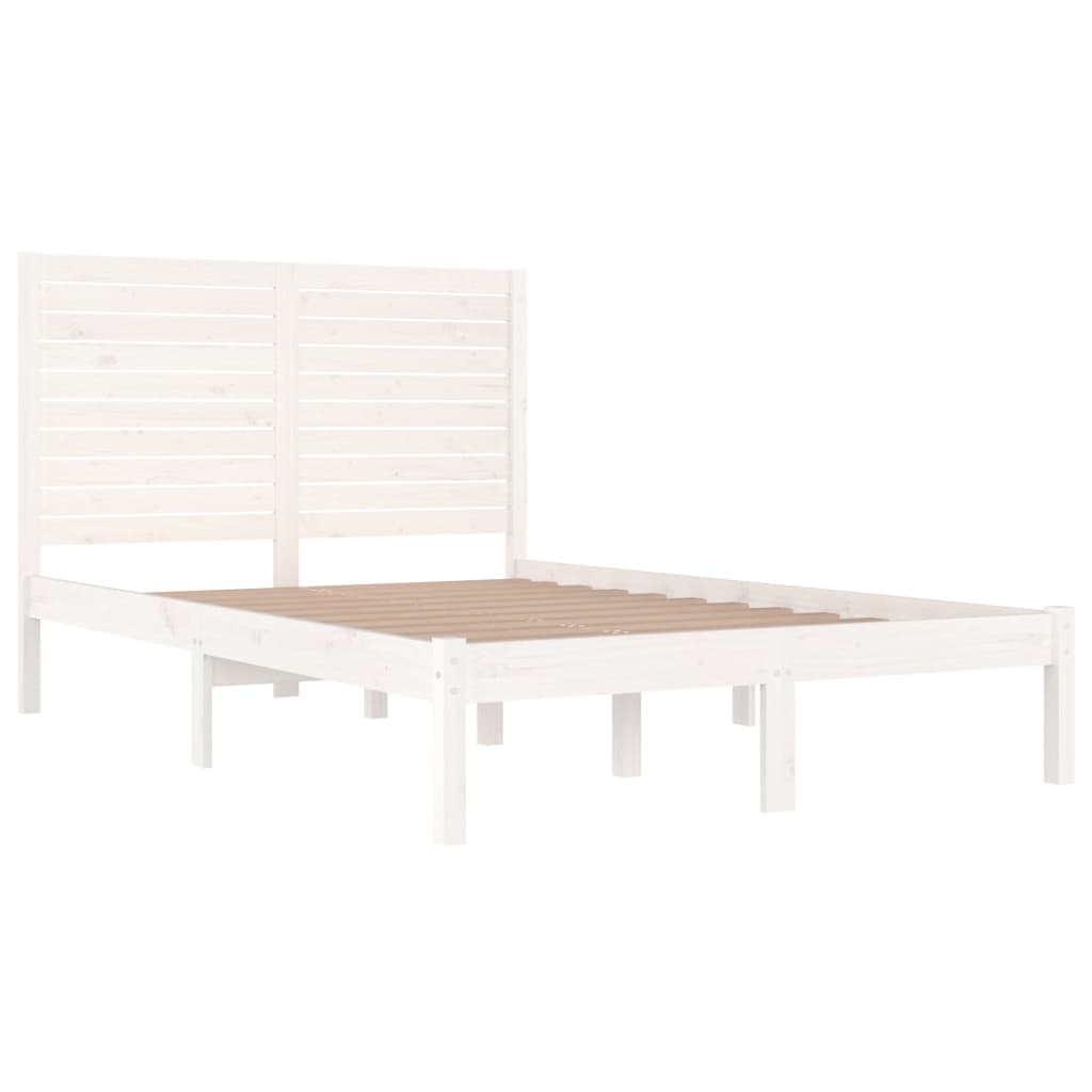 sengeramme 140x190 cm massivt træ hvid