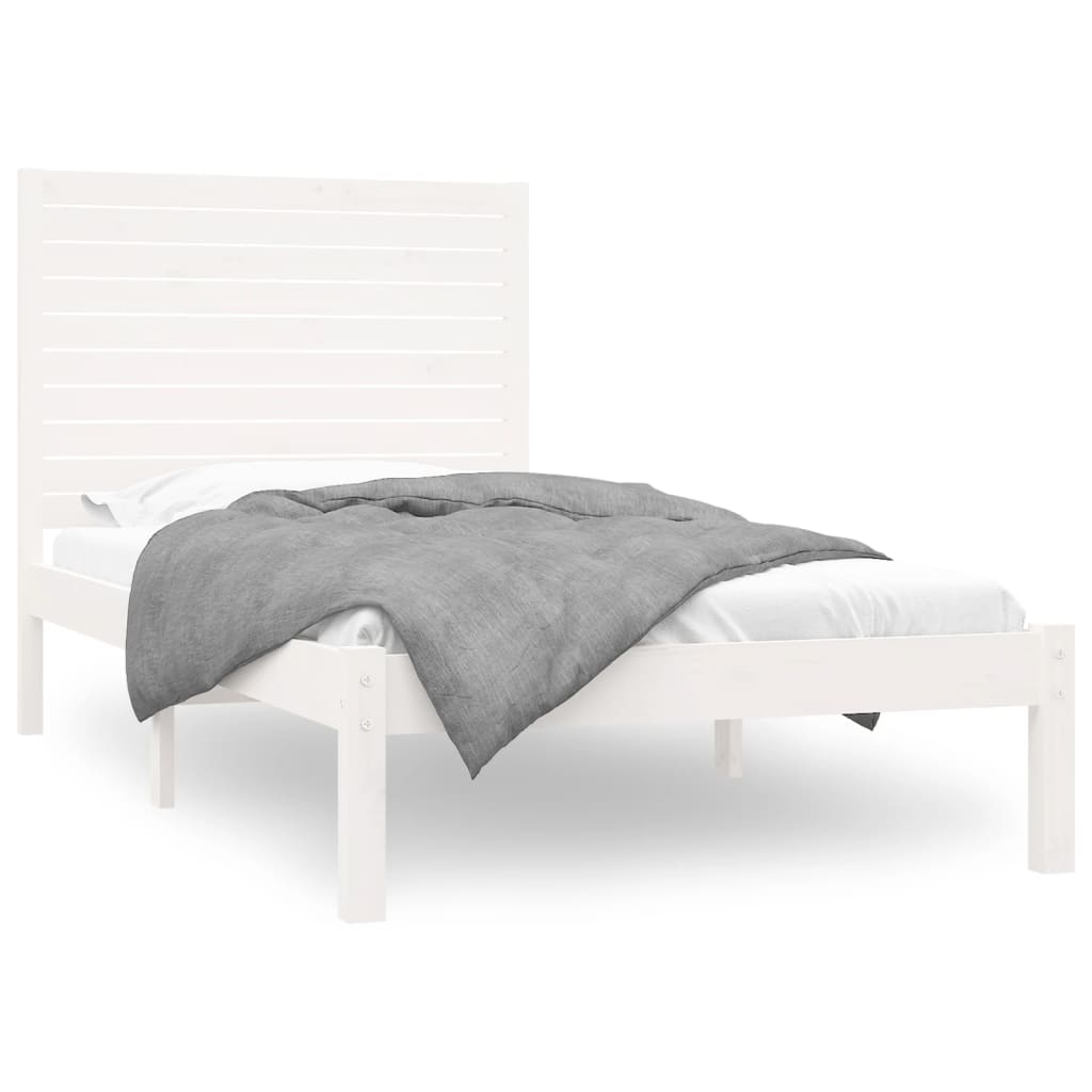 sengeramme 90x200 cm massivt træ hvid