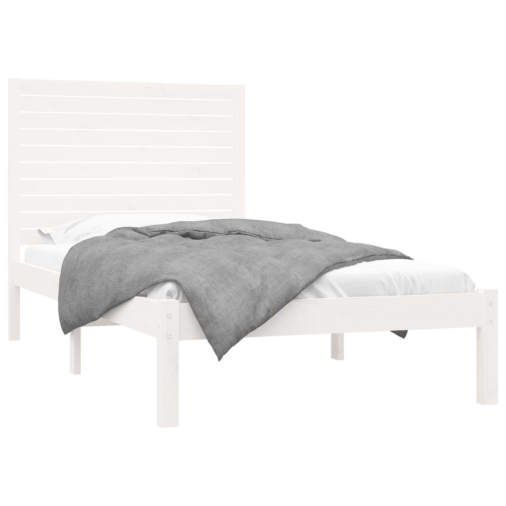 sengeramme 90x200 cm massivt træ hvid