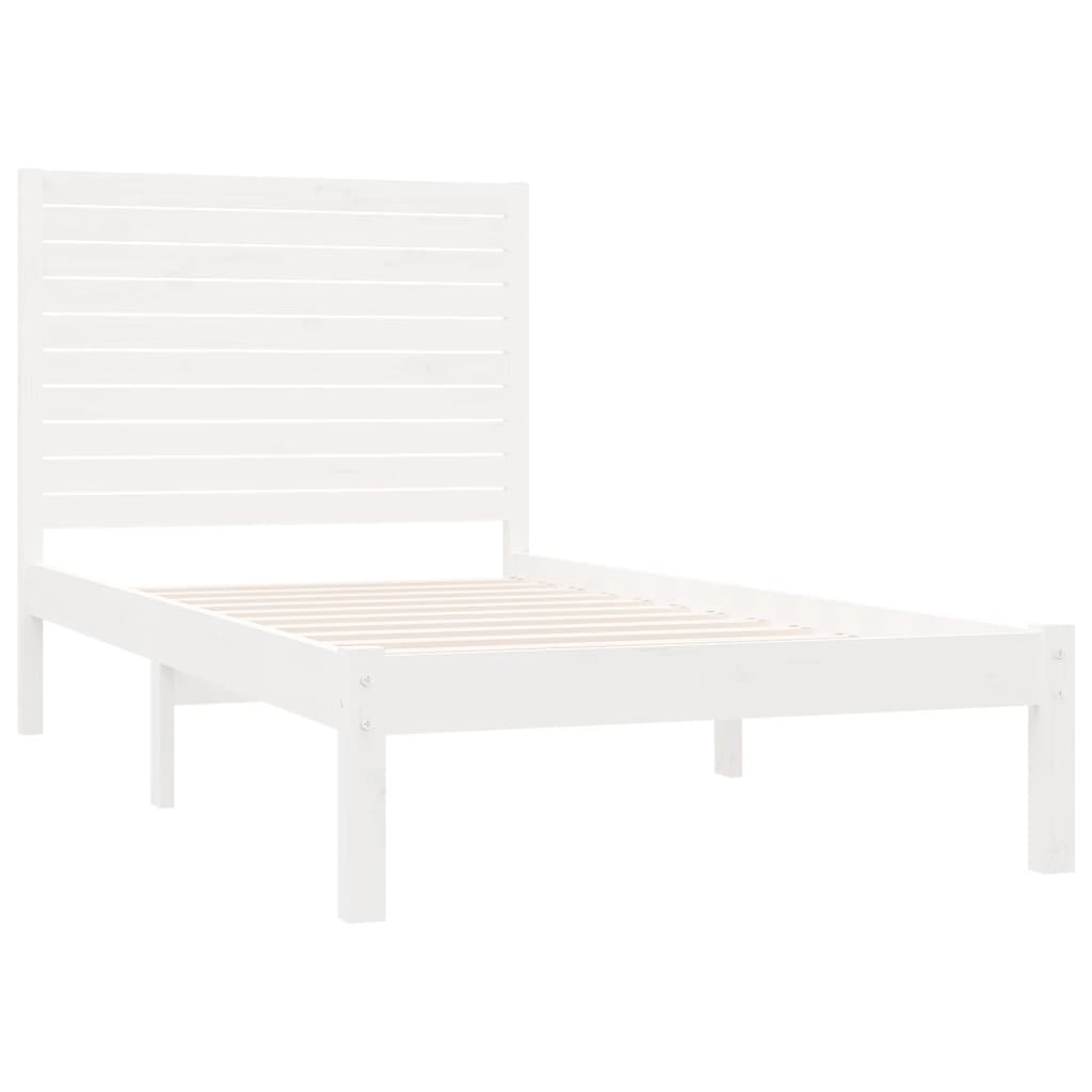 sengeramme 90x200 cm massivt træ hvid