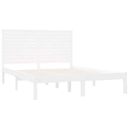 sengeramme 120x200 cm massivt træ hvid