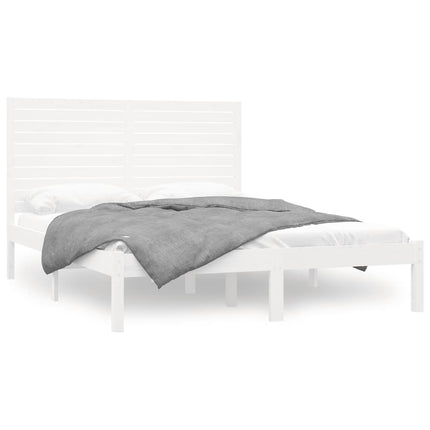 sengeramme 140x200 cm massivt træ hvid