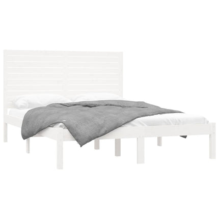 sengeramme 140x200 cm massivt træ hvid
