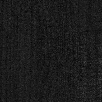 sengeramme 150x200 cm King Size massivt træ sort