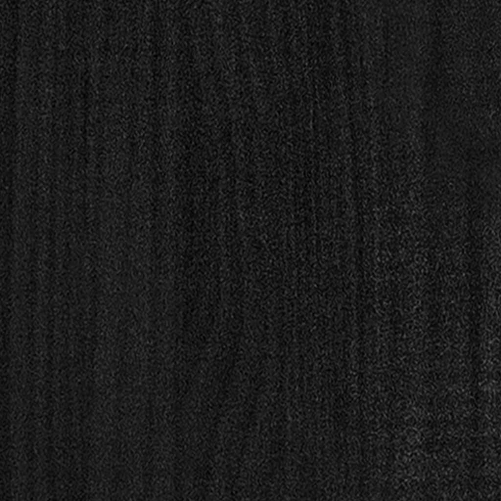 sengeramme 150x200 cm King Size massivt træ sort