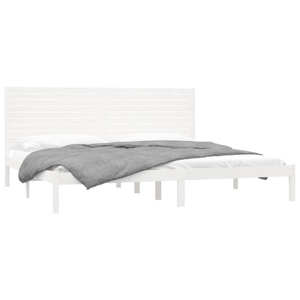 sengestel 180x200 cm Super King massivt fyrretræ hvid