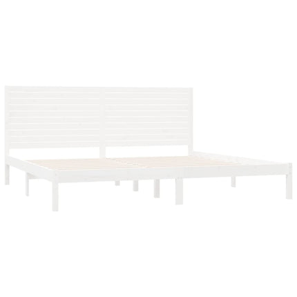 sengestel 180x200 cm Super King massivt fyrretræ hvid