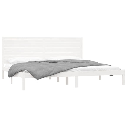 sengeramme 200x200 cm massivt træ hvid
