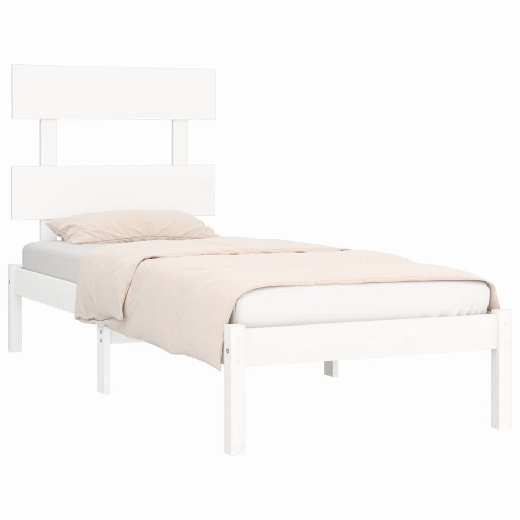 sengeramme 100x200 cm massivt træ hvid