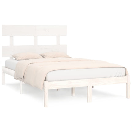sengeramme 160x200 cm massivt træ hvid