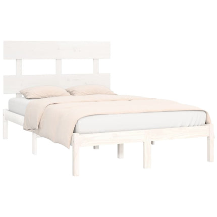 sengeramme 160x200 cm massivt træ hvid