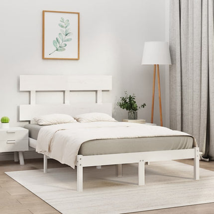 sengeramme 160x200 cm massivt træ hvid