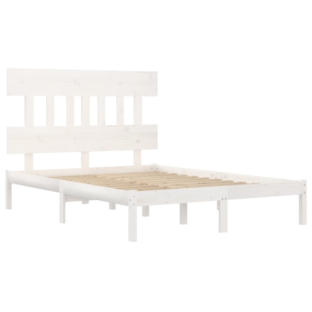 sengeramme 160x200 cm massivt træ hvid