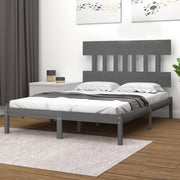 sengeramme 200x200 cm massivt træ grå