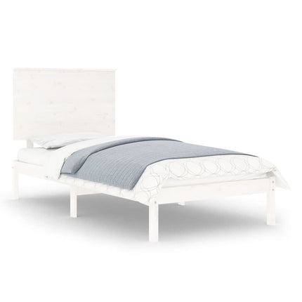 sengeramme uden madras 100x200 cm massivt fyrretræ hvid