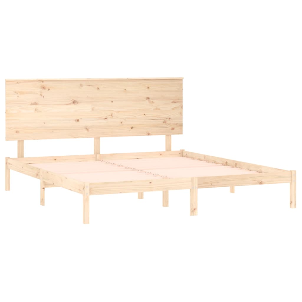 sengeramme uden madras 200x200 cm massivt fyrretræ