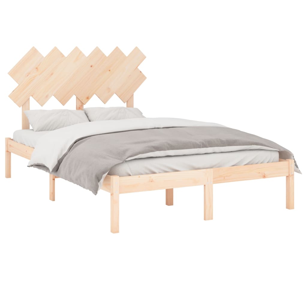 sengeramme 135x190 cm dobbelt massivt træ
