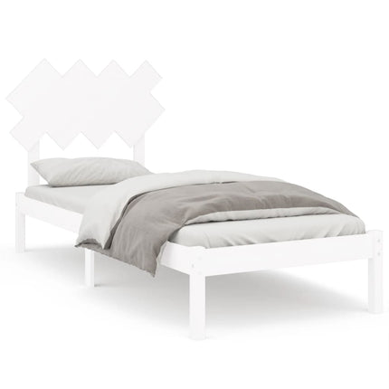 sengeramme 90x200 cm massivt træ hvid