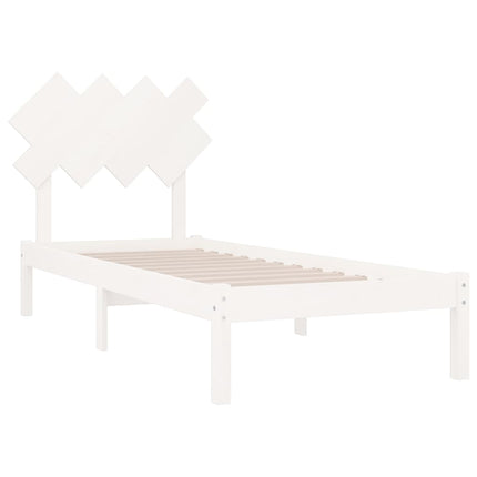 sengeramme 90x200 cm massivt træ hvid