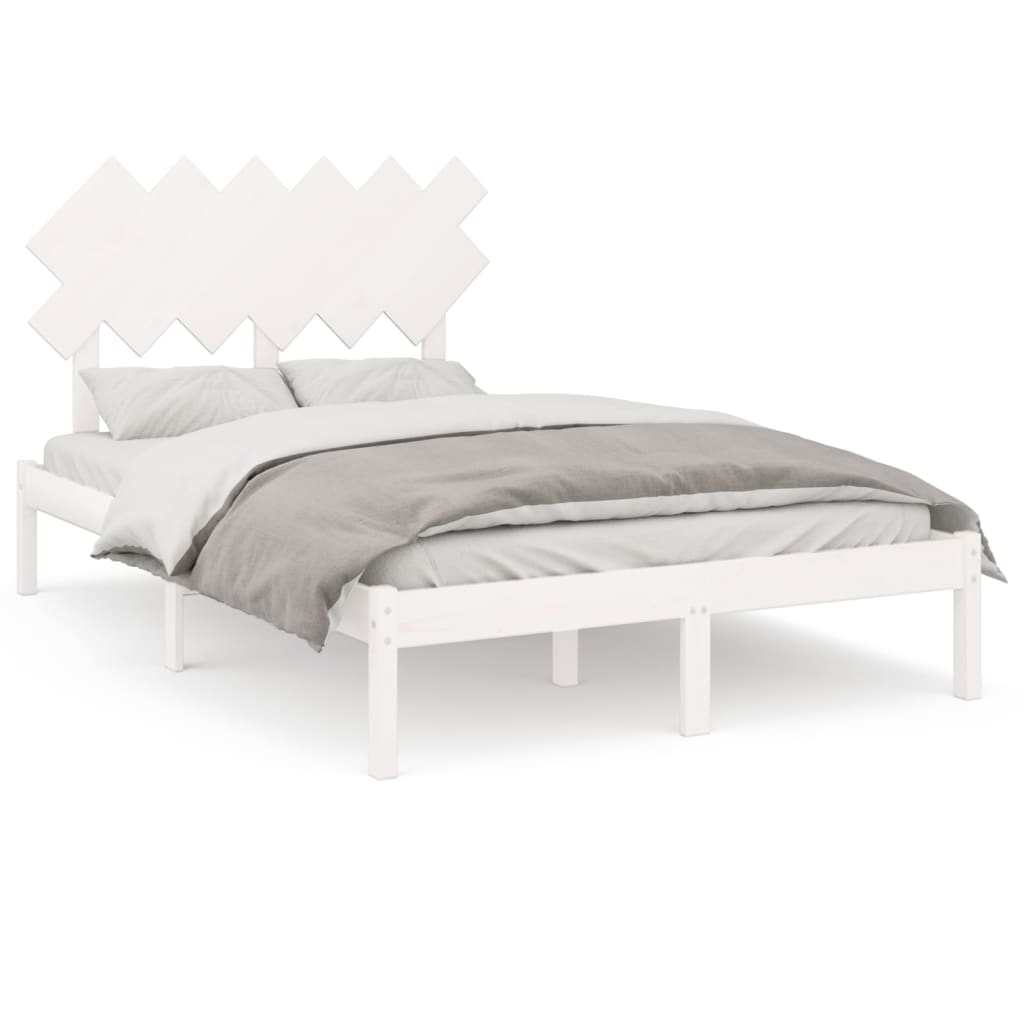 sengeramme 120x200 cm massivt træ hvid