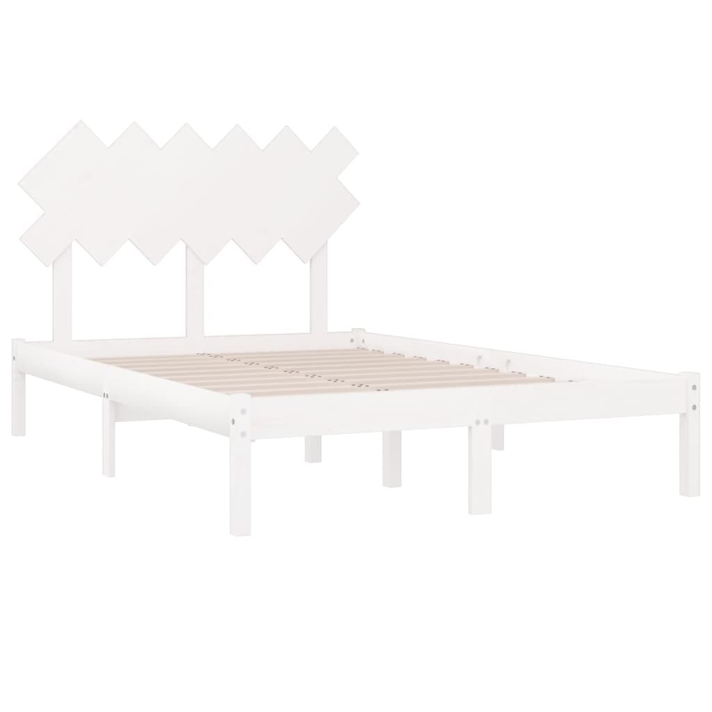 sengeramme 120x200 cm massivt træ hvid