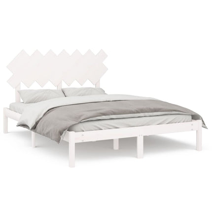 sengeramme 140x200 cm massivt træ hvid