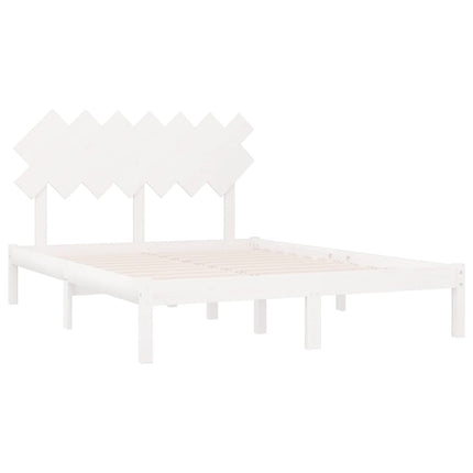 sengeramme 140x200 cm massivt træ hvid