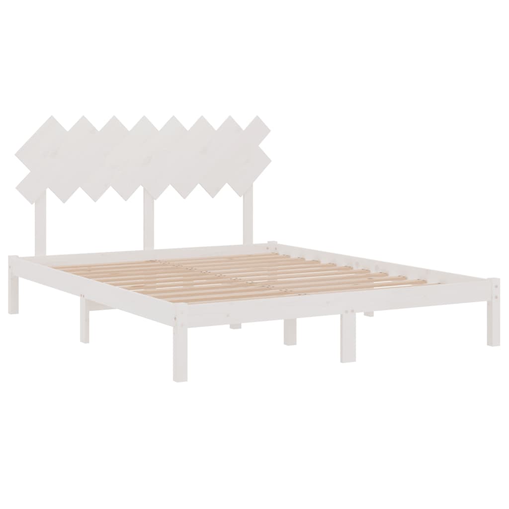 sengeramme 160x200 cm massivt træ hvid
