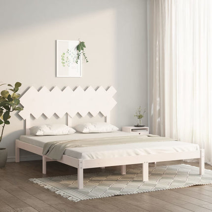 sengeramme 160x200 cm massivt træ hvid