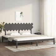 sengeramme 200x200 cm massivt træ grå