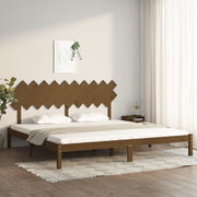 sengeramme 200x200 cm massivt træ gyldenbrun