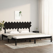 sengeramme 200x200 cm massivt træ sort