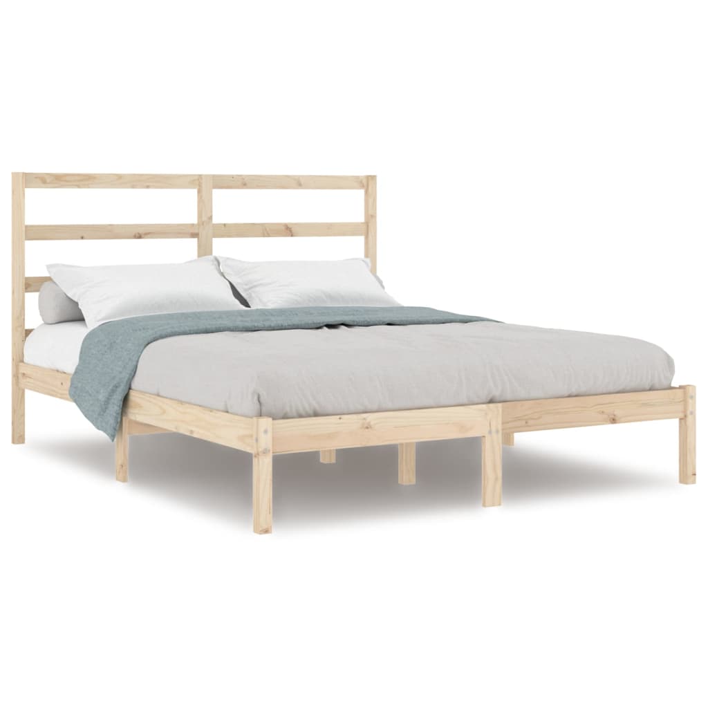 sengeramme 135x190 cm massivt træ