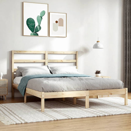 sengeramme 135x190 cm massivt træ