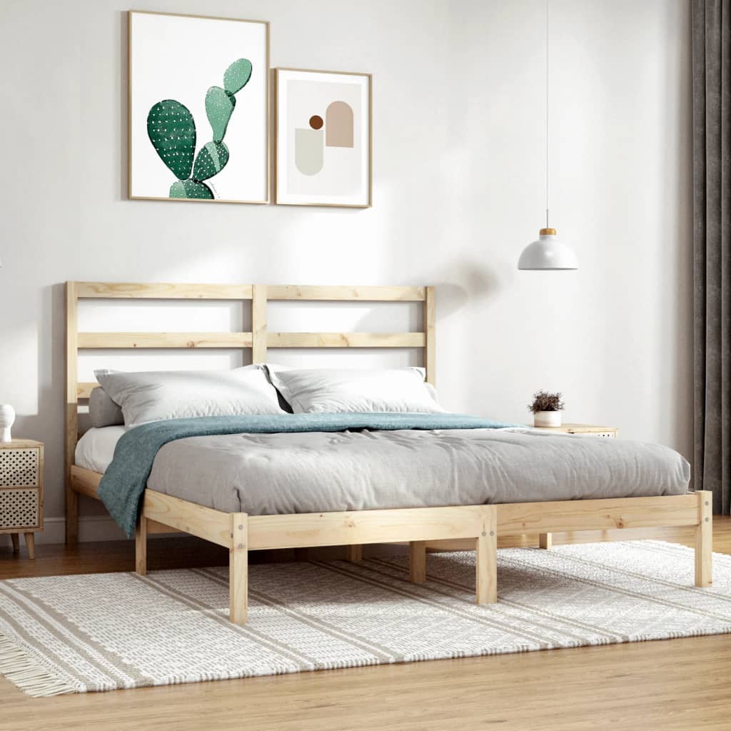 sengeramme 135x190 cm massivt træ