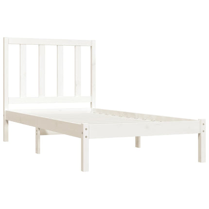 sengeramme 75x190 cm Small Single massivt fyrretræ hvid