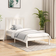 sengeramme 75x190 cm Small Single massivt fyrretræ hvid