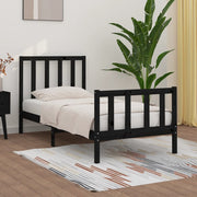 sengeramme 75x190 cm Small Single massivt træ sort