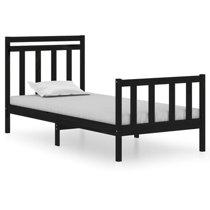 sengeramme 75x190 cm Small Single massivt træ sort