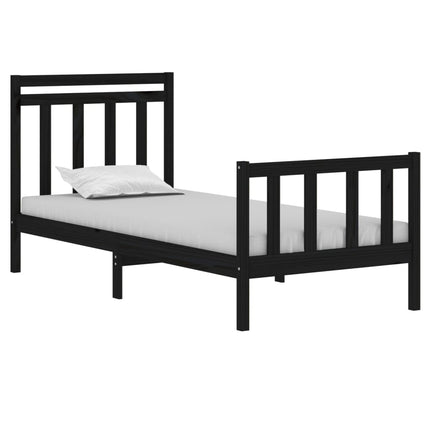 sengeramme 75x190 cm Small Single massivt træ sort