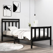 sengeramme 75x190 cm Small Single massivt træ sort