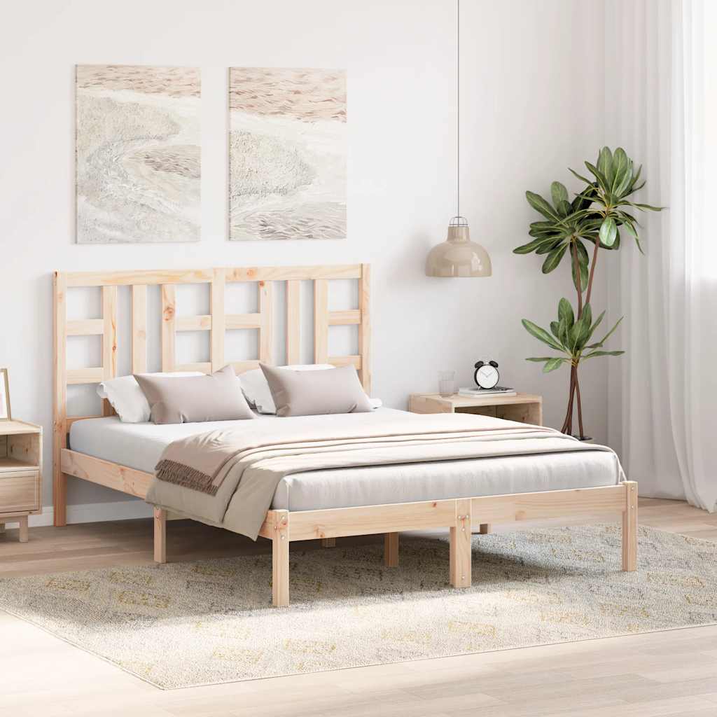 sengeramme 135x190 cm massivt træ